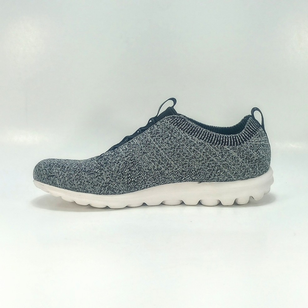 Skechers Go Walk Radiant Moon Womens 9.5 Black And White Stretch Fit Sneakers - Picture 2 of 10